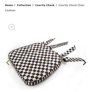 MACKENZIE-CHILD'S Courtly Check Chair Cushion.  Set of 2.